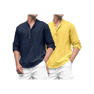 ROYALSCOUT Combo of Mens Solid Cotton Blend