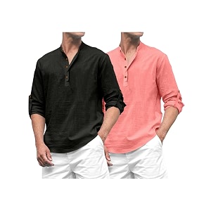 ROYALSCOUT Combo of Mens Solid Cotton Blend