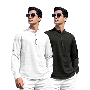 ROYALSCOUT Combo of Mens Solid Cotton Blend