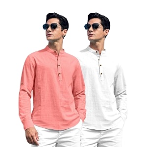 ROYALSCOUT Combo of Mens Solid Cotton Blend