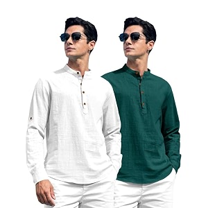 ROYALSCOUT Combo of Mens Solid Cotton Blend