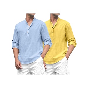 ROYALSCOUT Combo of Mens Solid Cotton Blend