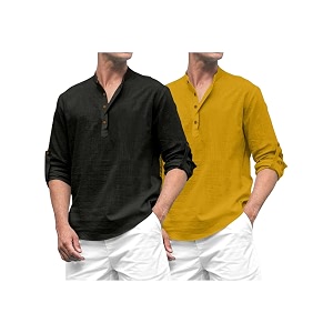 ROYALSCOUT Combo of Mens Solid Cotton Blend