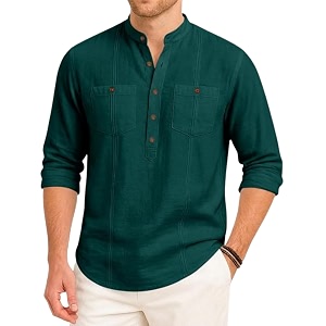 ROYALSCOUT Mens Cotton Polyester Blend Kurta Style