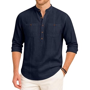 ROYALSCOUT Mens Cotton Polyester Blend Kurta Style