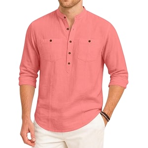 ROYALSCOUT Mens Cotton Polyester Blend Kurta Style