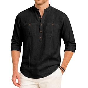 ROYALSCOUT Mens Cotton Polyester Blend Kurta Style