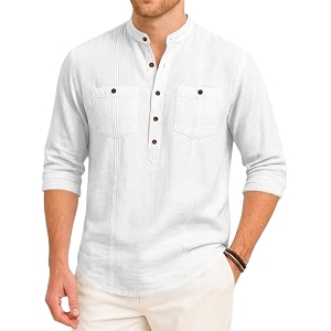 ROYALSCOUT Mens Cotton Polyester Blend Kurta Style