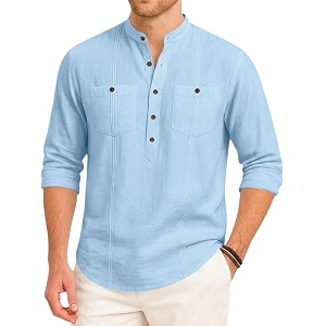 ROYALSCOUT Mens Cotton Polyester Blend Kurta Style