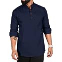 ROYALSCOUT Men Cotton Blend Short Kurta with