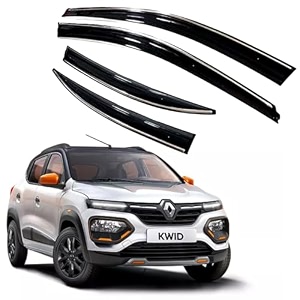 premium chromeline amp silverline unbreakable car rear window wind deflectors amp side door visor rain guard compatible with maruti suzuki s-cross 2018-2019
