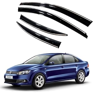 royaltech premium chromeline amp silverline unbreakable car rear window wind deflectors amp side door visor rain guard compatible with maruti suzuki s-cross 2018-2019