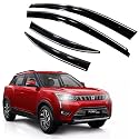 Premium Chromeline &amp; Silverline Unbreakable Car Rear Window Wind Deflectors &amp; Side Door Visor Rain Guard Compatible with (Mahindra XUV 300 (2019 Onwards))