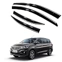 Premium Chromeline &amp; Silverline Unbreakable Car Rear Window Wind Deflectors &amp; Side Door Visor Rain Guard Compatible with (Maruti Suzuki Ertiga (2022 Onwards))