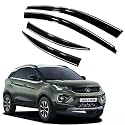 Premium Chromeline &amp; Silverline Unbreakable Car Rear Window Wind Deflectors &amp; Side Door Visor Rain Guard Compatible with (Tata Nexon (2020 Onwards))