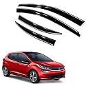 Premium Chromeline &amp; Silverline Unbreakable Car Rear Window Wind Deflectors &amp; Side Door Visor Rain Guard Compatible with (Tata Altroz (2020 Onwards))