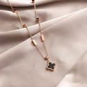 Royatto Elevate your style with the Rose Gold Plated Roman Numerals Bracelet. Cubic Zirconia Brass Plated Stainless Steel Necklace