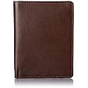 Royce Leather Rfid Blocking Bifold Passport Currency Travel Wallet Bi-Fold Wallet, Brown