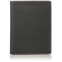 Royce Leather Rfid Blocking Bifold Passport Currency Travel Wallet Bi-Fold Wallet, Black and Pink