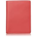 Royce Leather Rfid Blocking Bifold Passport Currency Travel Wallet Bi-Fold Wallet, Red