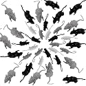 ROYHOO 36PCS Plastic Mini Fake Rat Plastic Mouse Toys Decorations Realistic Pranks Rats Simulated Big Small Mouse Mice Toys for April Fools Day Halloween Prank Party Supplies