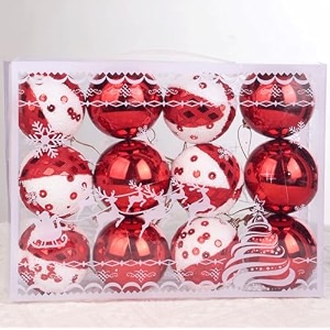 rozi decoration 12 pcs christmas decorations items red balls for tree decor xmas tree decoration items for home office shop decor christmas tree ornaments red set decor