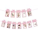 Rozi Decoration 1st Birthday Monthly Banner – 12 Cards Pink for Baby Girl