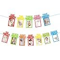 Rozi Decoration 1st Birthday 12 Cards Monthly Photo Banner For Baby Girls or Baby Boy's First Birthday -Multi
