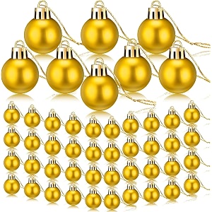 rozi decoration 24 pcs golden mini christmas balls for tree hanging ornaments decorations  xmas tree decorations items  christmas balls for decoration