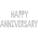 Rozi Decoration Happy Anniversary Script Font Blush Theme Cursive Banner Black