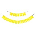 Rozi Decoration Happy Anniversary Banner | 1st 10th 25th &amp; 50th Wedding Anniversary Decoration Items | Yellow (Pack of 1)