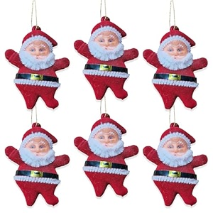 rozi decoration santa claus for christmas tree decorations set of 6 pcs santa decoration items  xmas tree decoration items for home  christmas tree decoration items set