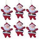 Rozi Decoration Santa Claus for Christmas Tree Decorations Set of 6 Pcs Santa Decoration Items | Xmas Tree Decoration Items for Home | Christmas Tree Decoration Items Set