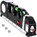 Roztocze Multipurpose Laser Spirit Level Multipurpose Laser Spirit Level Multipurpose Level Laser Measuring Tape Ruler, Laser Bubbles Vertical Ruler Non-magnetic Line Level