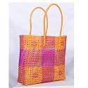 RP Collections - Handmade Modern Wire Basket Multipurpose Grocery Koodai with Unique Design Pattern Size – 12H, 4.5W, 12L (Pink)