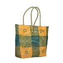RP Collections - Handmade Modern Wire Basket Multipurpose Grocery Koodai with Unique Design Pattern Size – 12H, 4.5W, 12L (Green)