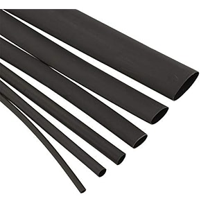 rpi shop - 10 meters in total heat shrink tubes 2 meter each 2mm 3mm 4mm 5mm amp 6mm polyolefin 21 sleeve for wrap - black