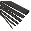 Rpi shop - 10 Meters in total Heat Shrink Tubes: 2 Meter each 2mm, 3mm, 4mm, 5mm &amp; 6mm Polyolefin 2:1 Sleeve for Wrap - Black