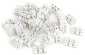 rpi shop - 3 way terminal strip screw terminal barrier block 3 position dual row type h wire connector insulated electrical wire terminal connector pack of 20 pcs white terminal block wire connector white pack of 20