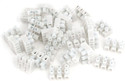 RPI SHOP - 3 Way Terminal Strip Screw Terminal Barrier Block, 3 Position Dual Row Type H Wire Connector, Insulated Electrical Wire Terminal Connector Pack of 20 Pcs (White) terminal Block Wire Connector (White, Pack of 20)