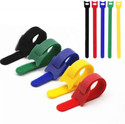 RPI SHOP - 48 Pcs Reusable Cable Ties, 6 Inch (150mm), Double Sided Hook & Loop Wire Ties Nylon Releasable Cable Tie (MultiColor Pack of 48)