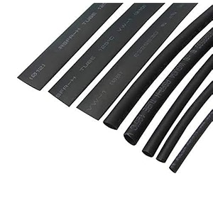 rpi shop - 64 meters in total heat shrink tubes 8 meter each 1mm 2mm 3mm 4mm 5mm 6mm 8mm amp 10mm polyolefin 21 sleeve for wrap - black