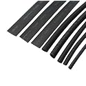 Rpi shop - 64 Meters in total Heat Shrink Tubes: 8 Meter each 1mm, 2mm, 3mm, 4mm, 5mm, 6mm, 8mm &amp; 10mm Polyolefin 2:1 Sleeve for Wrap - Black