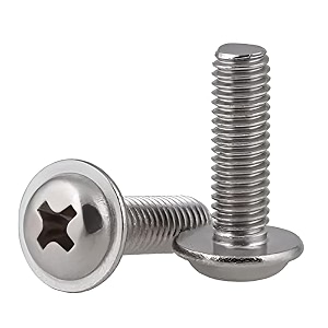 rpi shop - m3 x 6mm phillip combi washer pan head screws combi screw with washer fully thread nickel finish machine thread quantity - 50 pcs