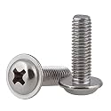 Rpi shop - M4 X 30mm Phillip Combi Washer Pan Head Screws, Combi (screw with washer), Fully Thread, Nickel Finish, Machine Thread, Quantity - 25 Pcs