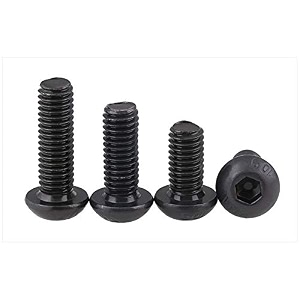 rpishop - m3 x 8mm button head socket cap screws allen hex socket drive fully thread bright finish machine thread quantity - 100 pcs
