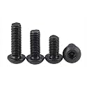 RPISHOP - M3 X 8mm Button Head Socket Cap Screws, Allen Hex Socket Drive, Fully Thread, Bright Finish, Machine Thread, Quantity - 100 Pcs