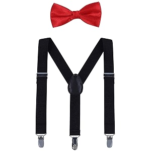 adjustable y-back elastic suspender amp bow for babies kids boys amp girls8-15 years