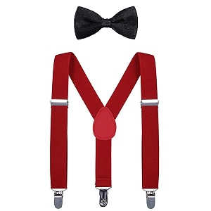 adjustable y-back elastic suspender amp bow for babies kids boys amp girls8-15 years