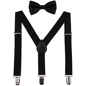 adjustable y-back elastic suspender amp bow for babies kids boys amp girls8-15 years